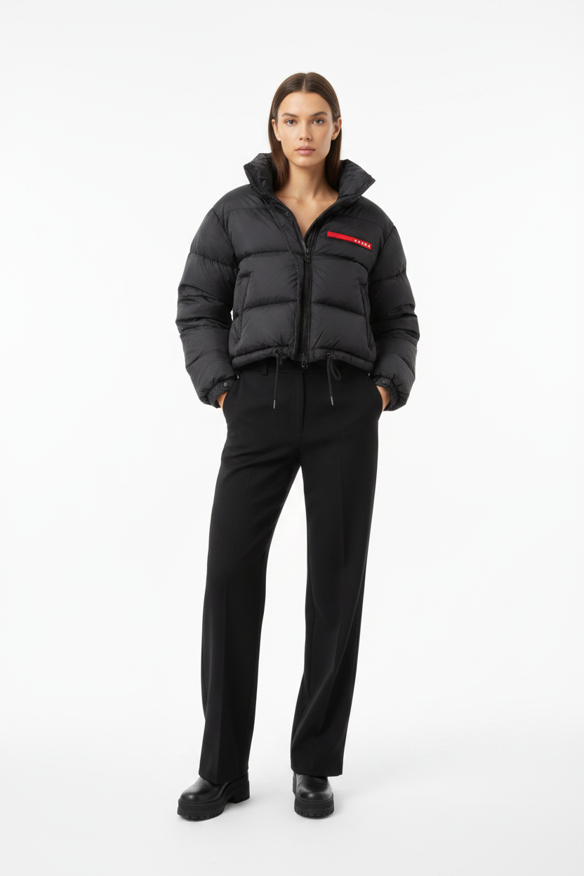 Black Prada Short Puffer