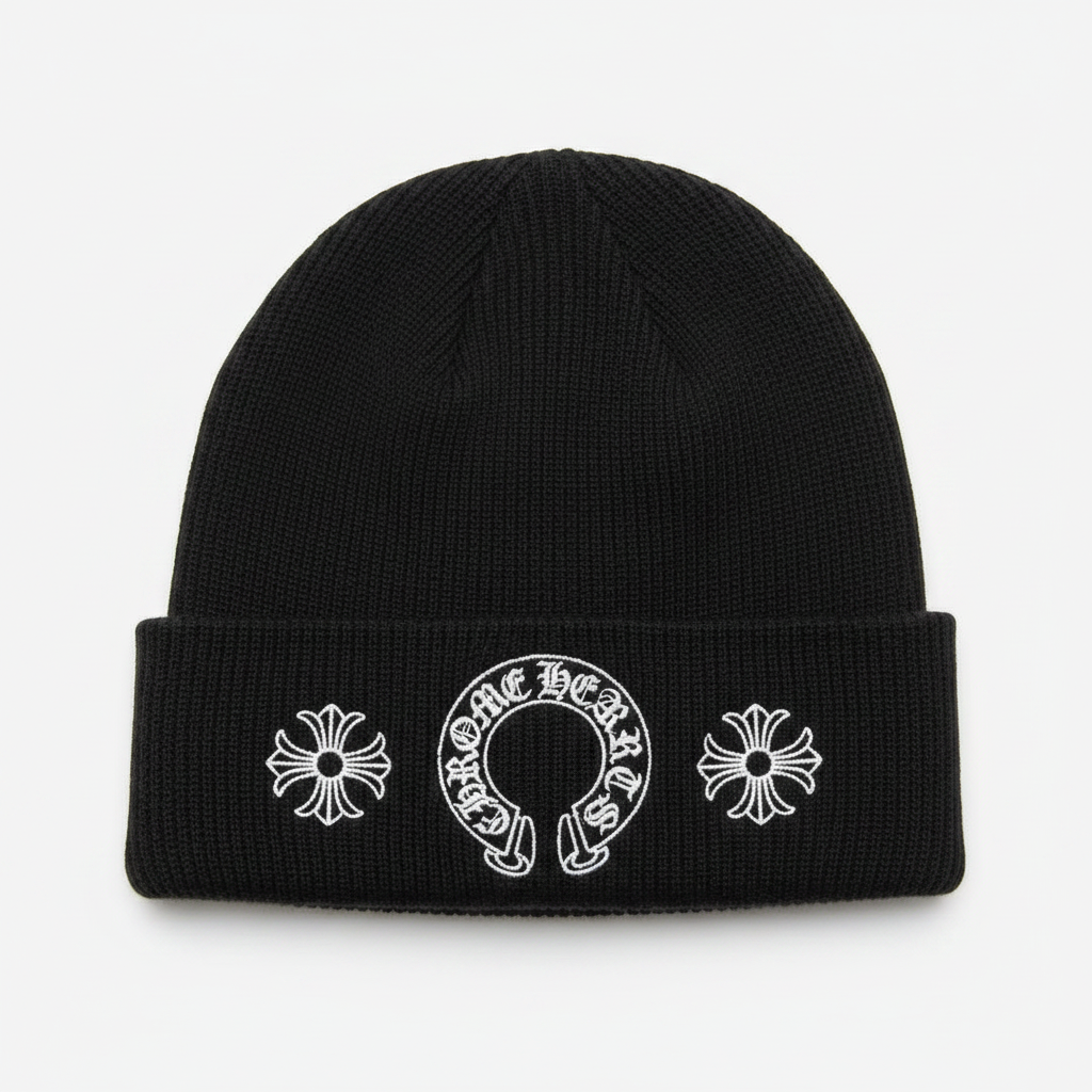 Chrome Hearts Black Beanie