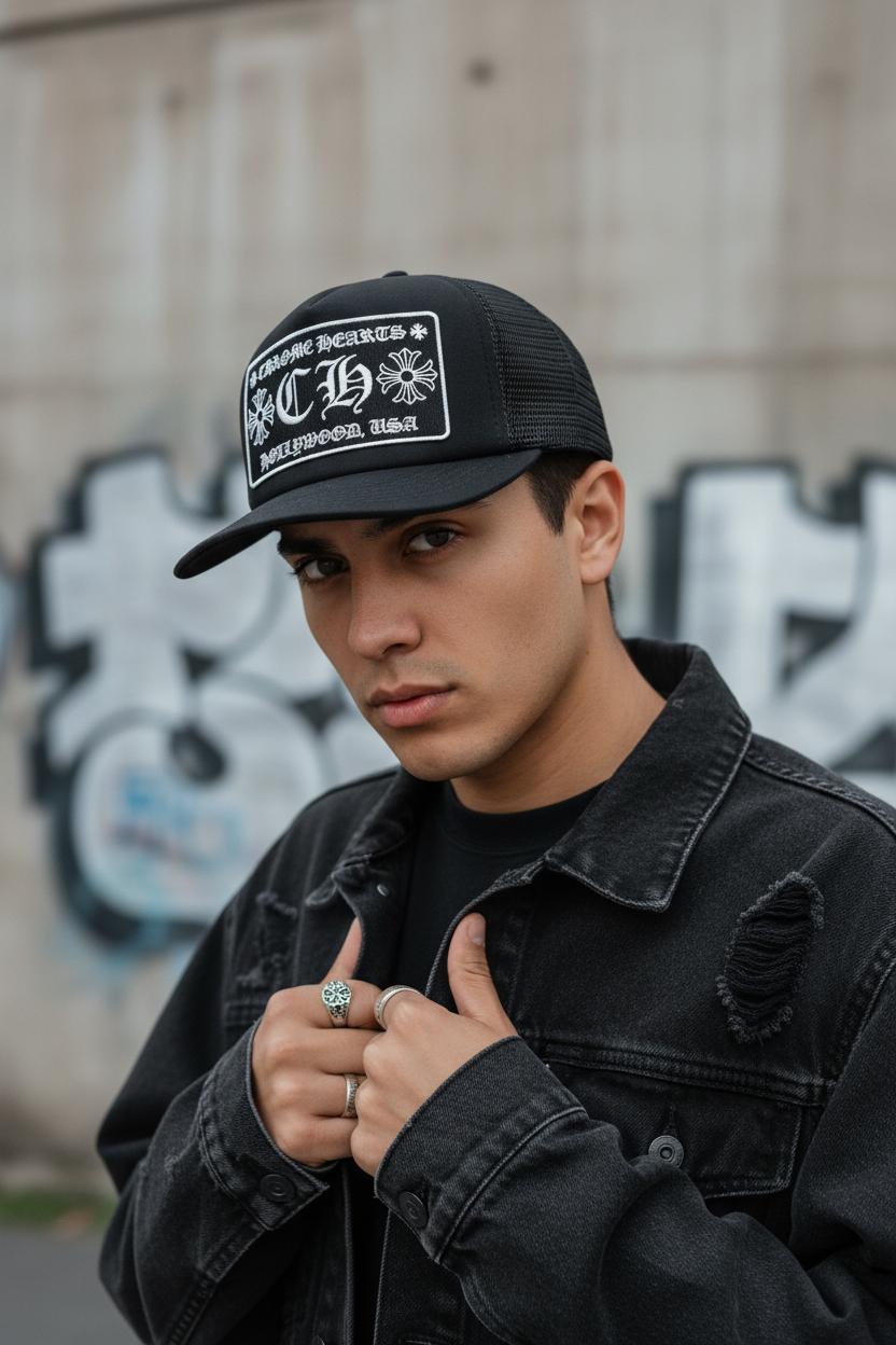 Chrome Hearts Hat Close Up Model