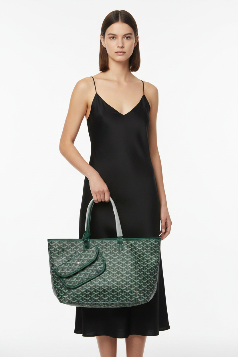 Green Goyard with Pouch - Front