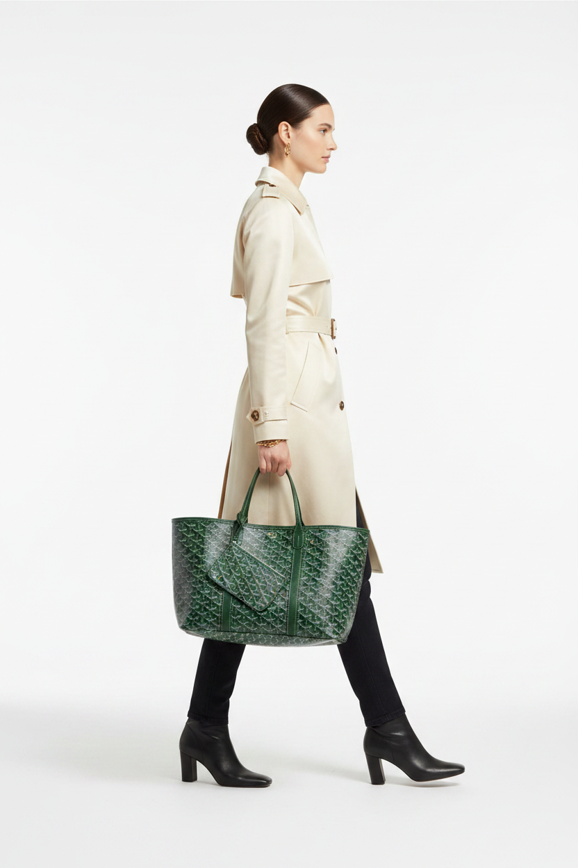 Green Goyard with Pouch - Side